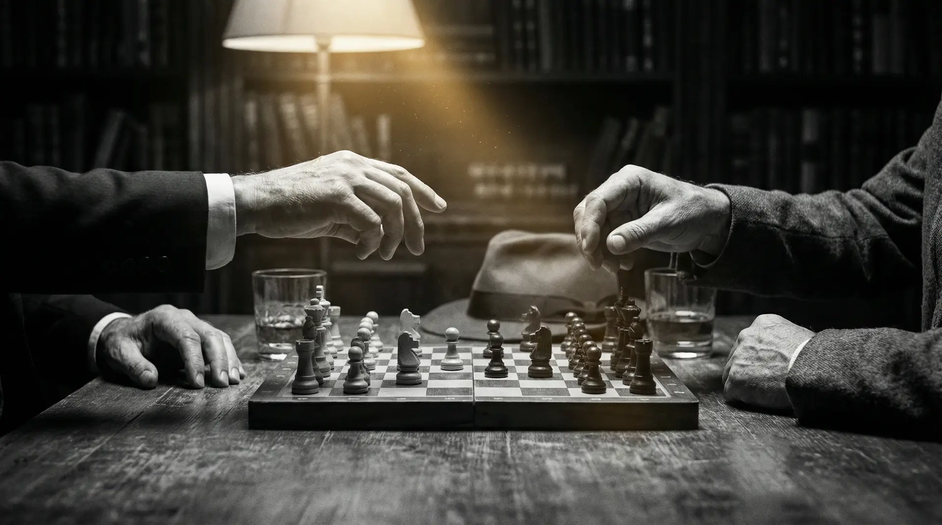不戴套交换系列100部分 艺术探索系列 - 非线性叙事，棋盘上的对弈象征命运的交错